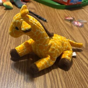 Plush Giraffe Toy - Yellow and Brown